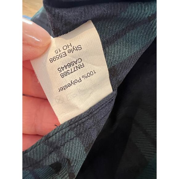 J Crew Black Watch Tartan Plaid Pintuck Button Down Shirt S - Picture 6 of 6